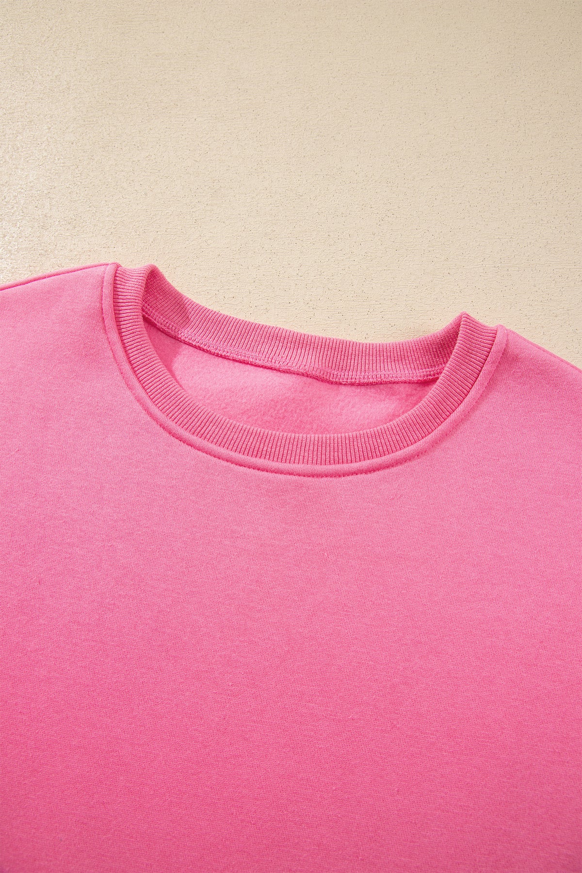 Sachet Pink Slogan Print Round Neck Sweatshirt