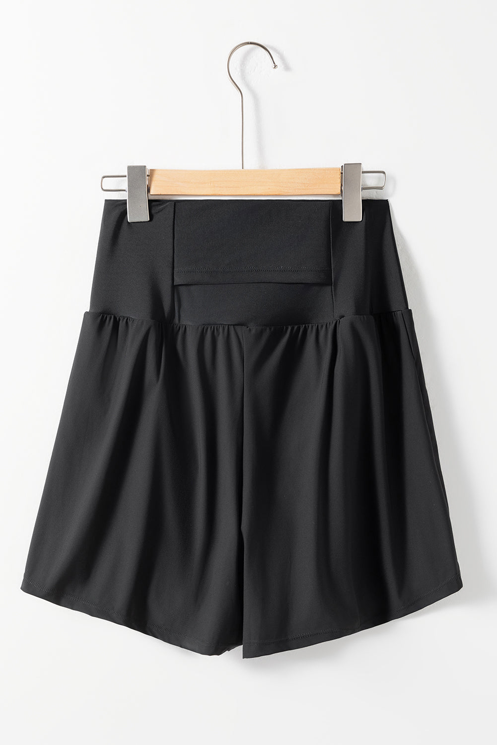 Black Wide-Waistband Swim Shorts