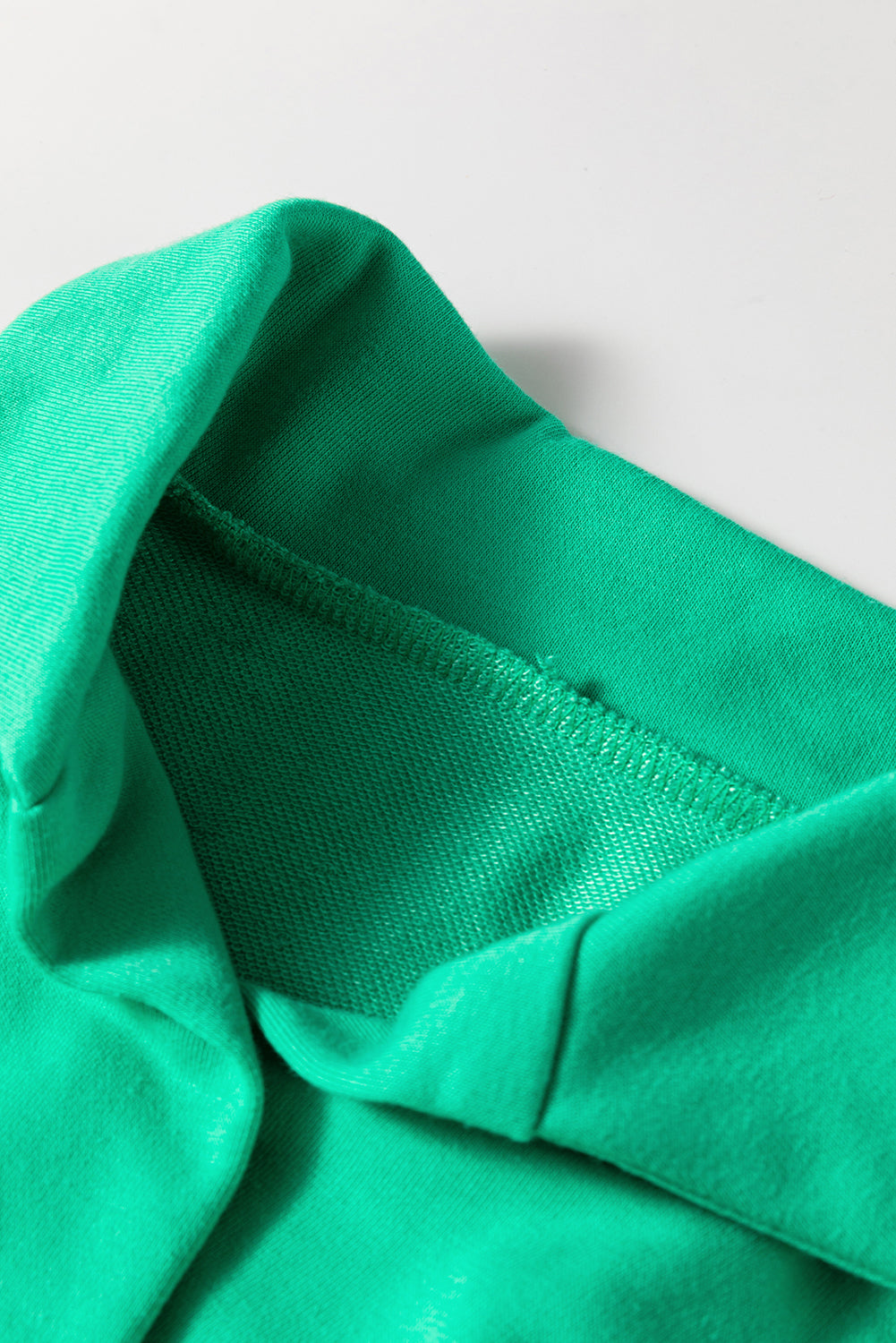 Sea Green Rainbow Colorblock Collared Short Sleeve Top Shorts Set