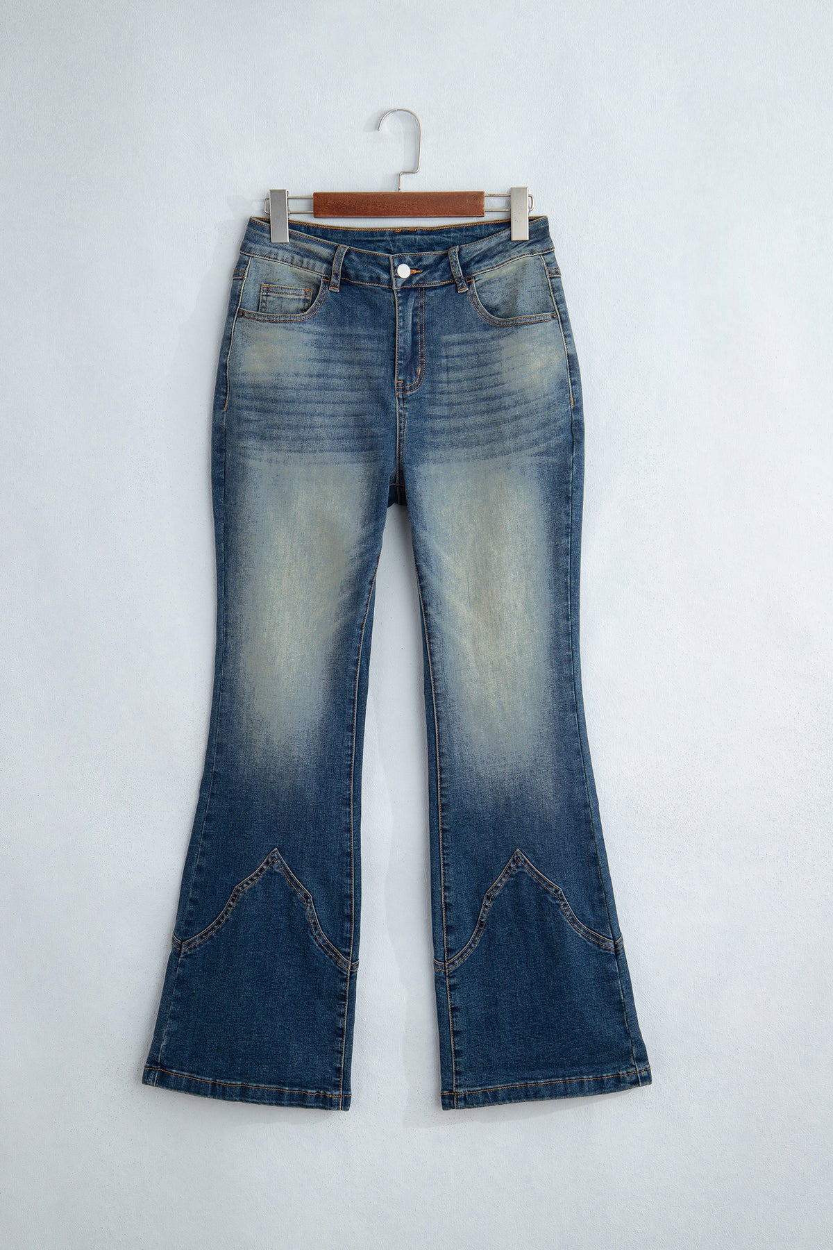 Sail Blue Pocket Flare Leg Jeans