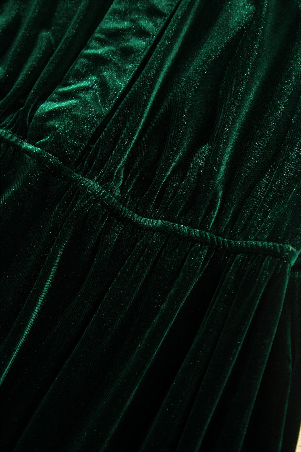 Blackish Green V Neck Velvet Plus Size Maxi Dress