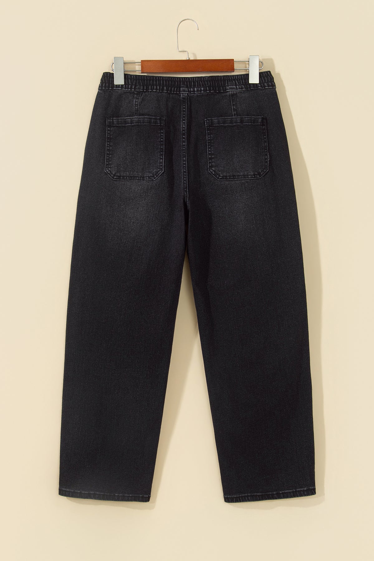 Ashleigh Blue Drawstring Waist Ankle Length Jeans Pocket Denim Pants