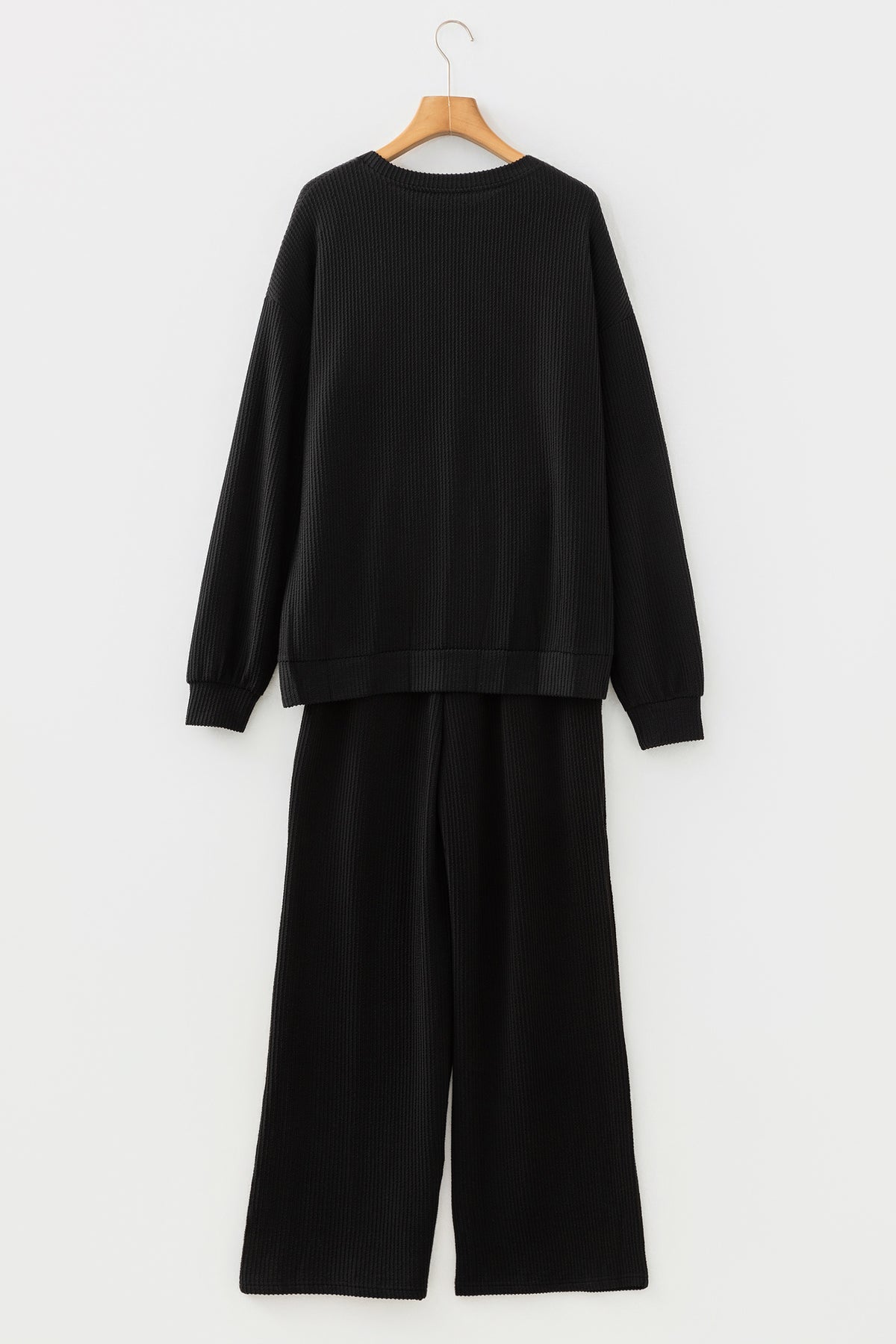 Women's Dark Green MERRY Corded Long-Sleeve Top & Pockets Pants Set