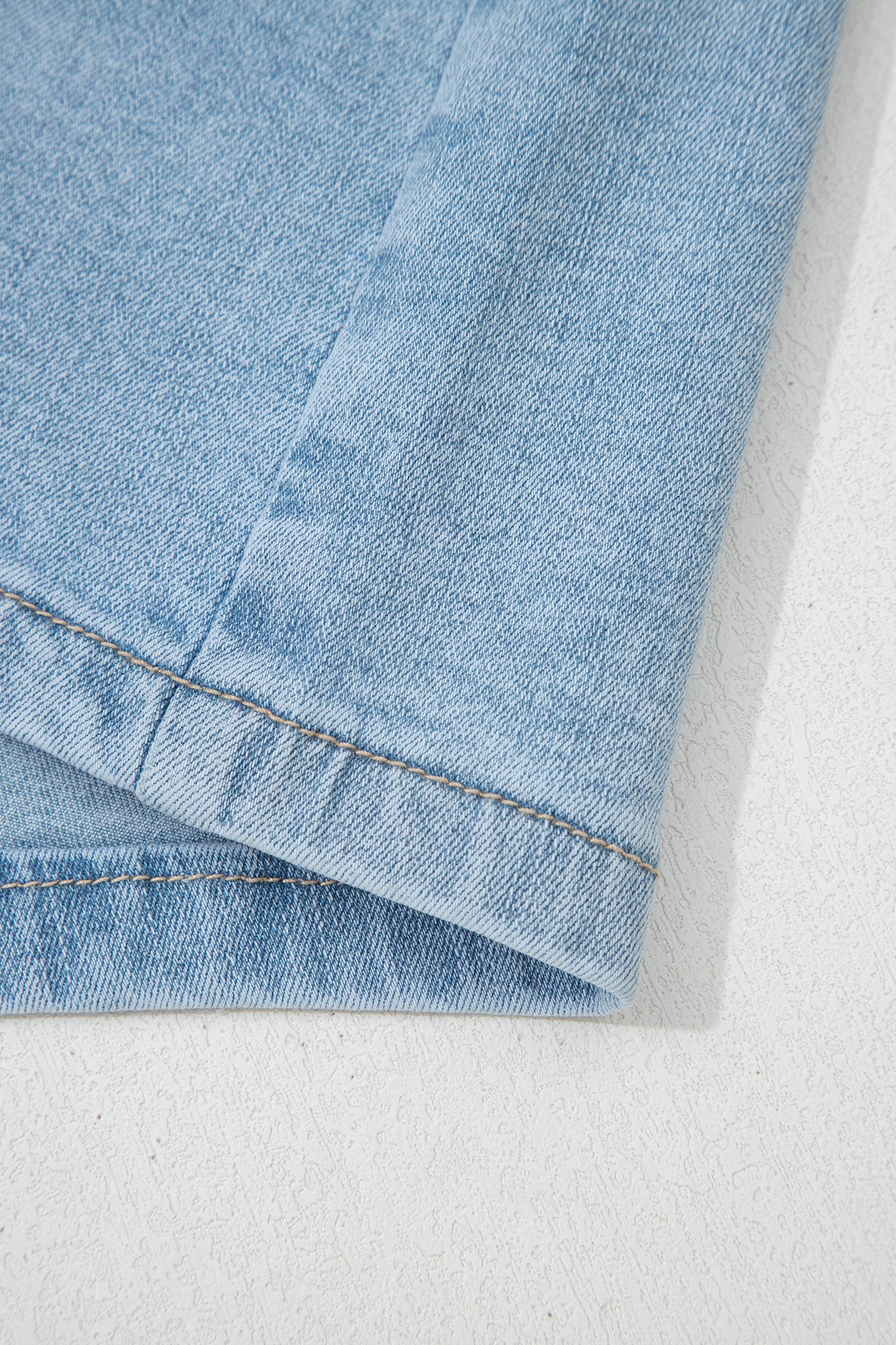 Myosotis High Rise Patch Pocket Denim Shorts