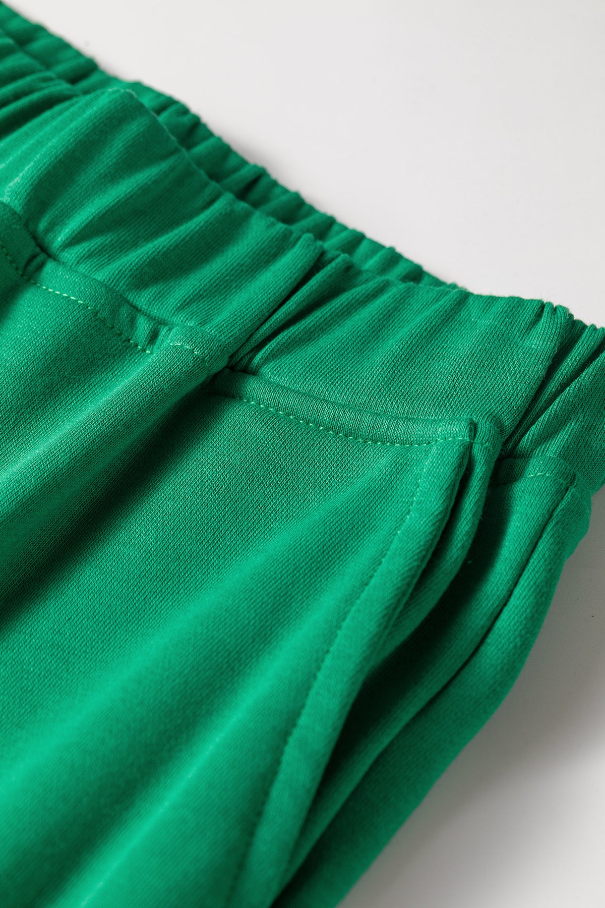Bright Green Hooded Long Sleeve Elastic Waist Pocket Pant Set