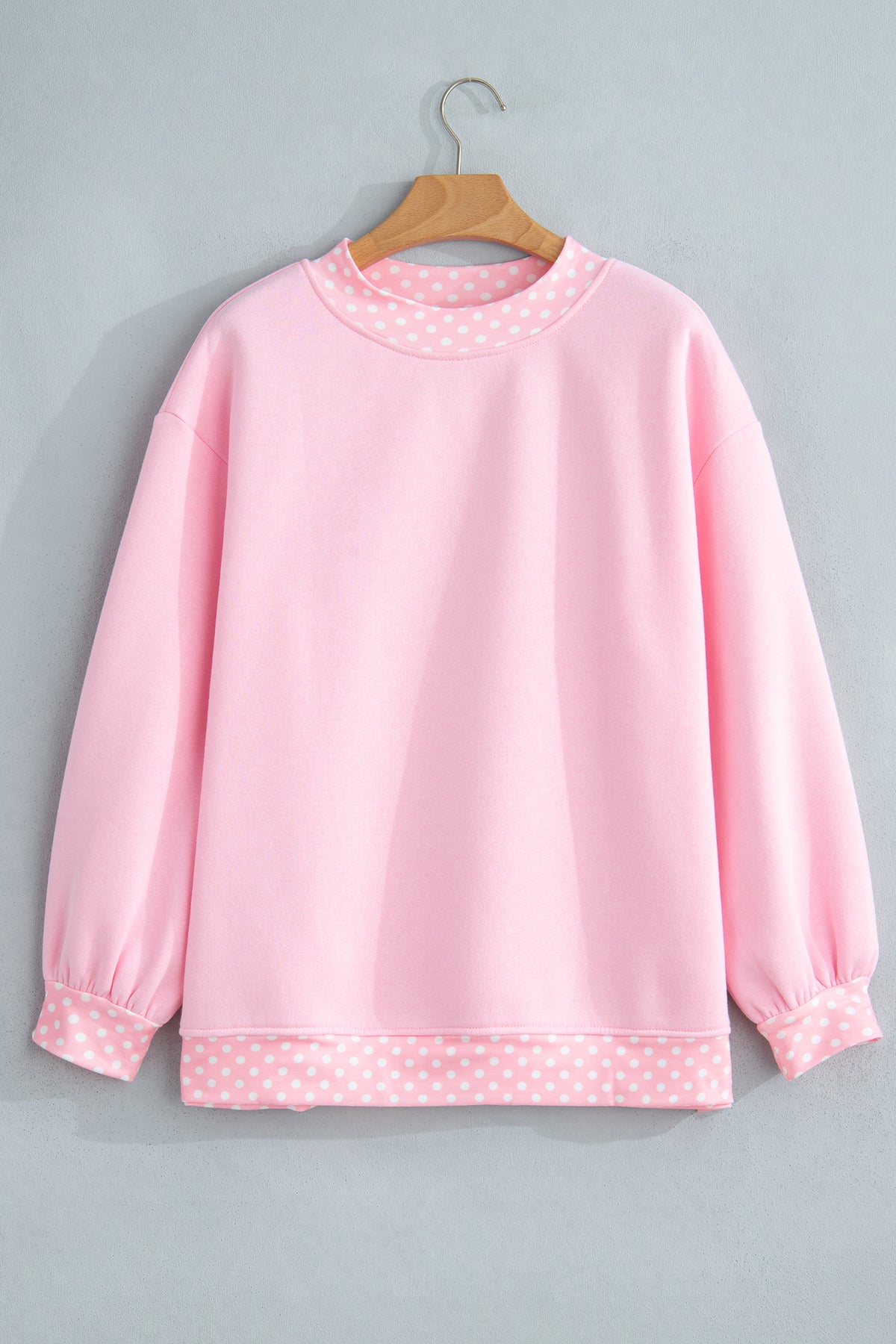 Tillandsia Purple Polka Dot Oversized Sweatshirt
