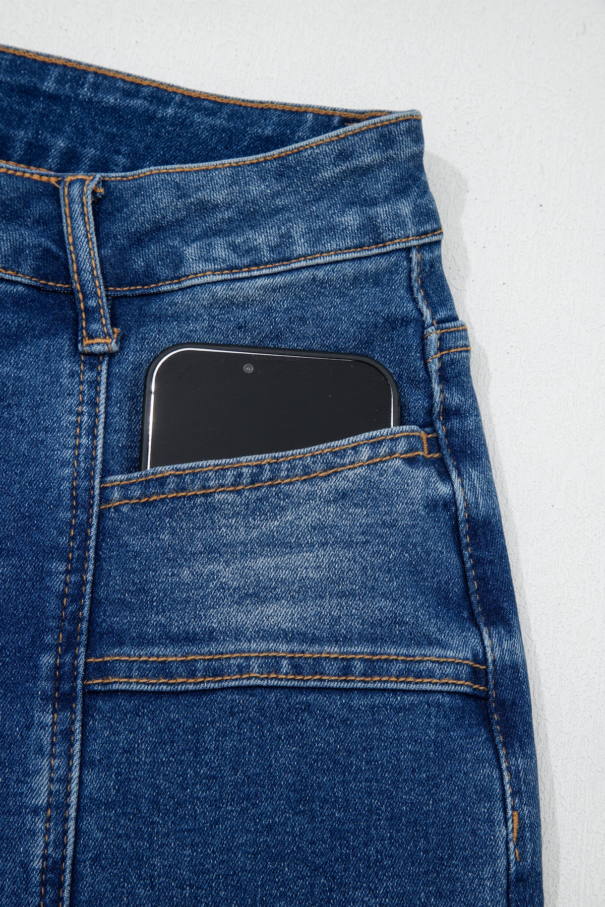 Sky Blue Tailored Seam Shift Jeans