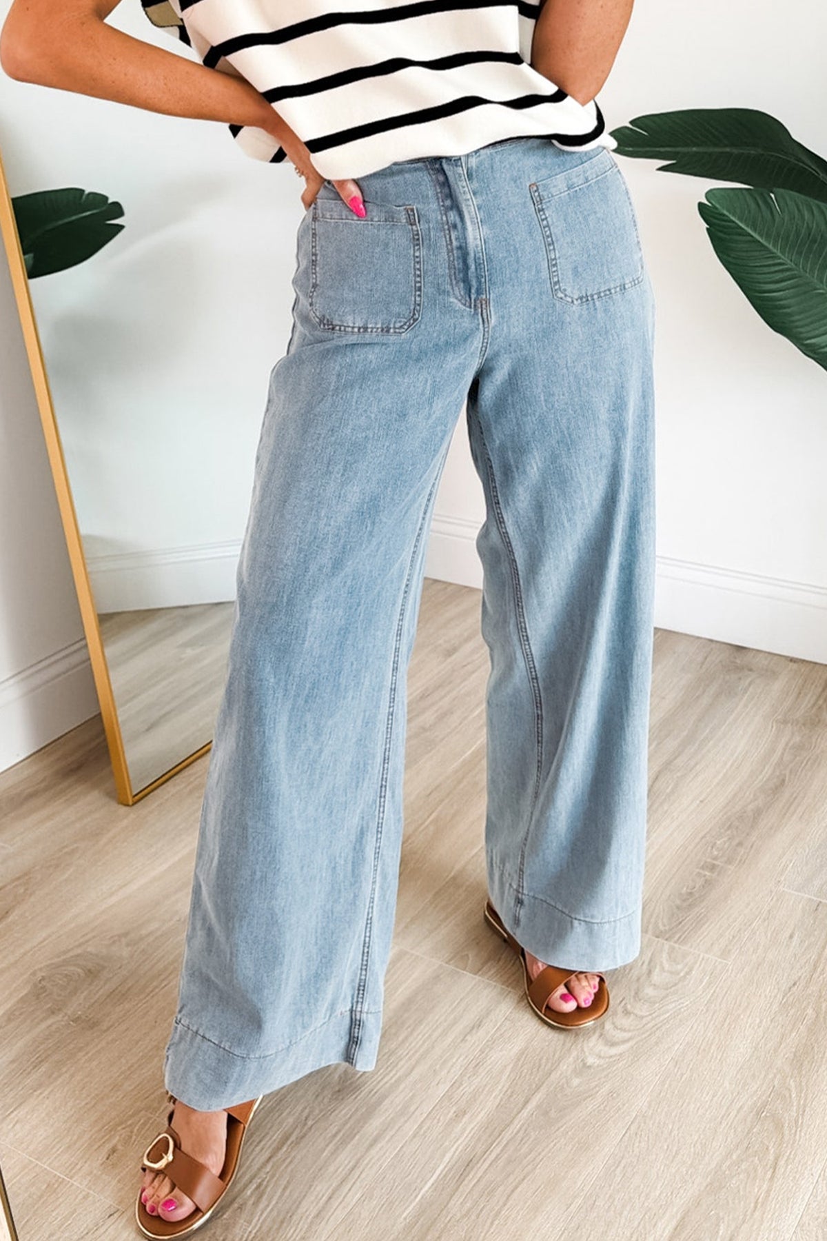 Beau Blue Solid Full-Length Regular Pocket Wholesale Denim Jeans