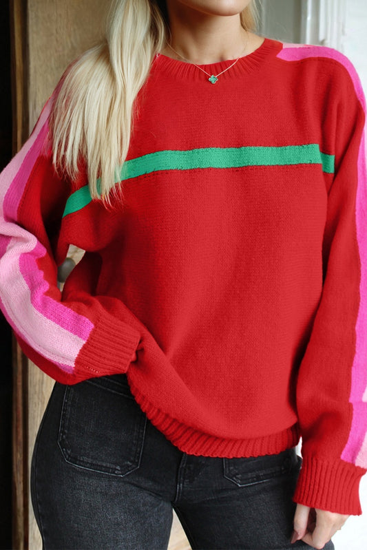 Fiery Red Christmas Holly Festive Holiday Sweater