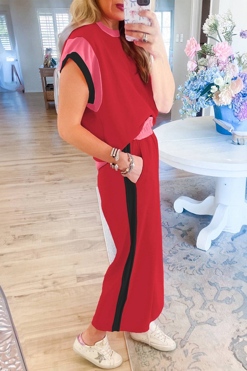 Women's Valerian Color Block Detail Two-piece Set