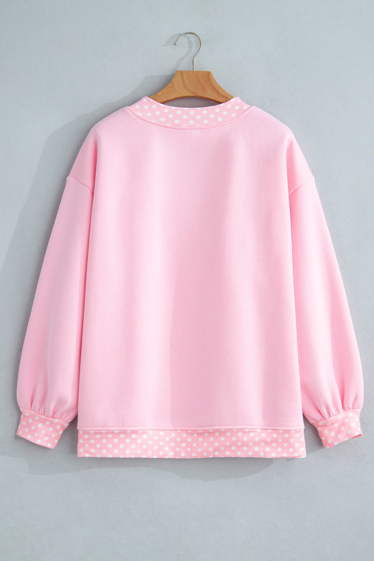 Tillandsia Purple Polka Dot Oversized Sweatshirt