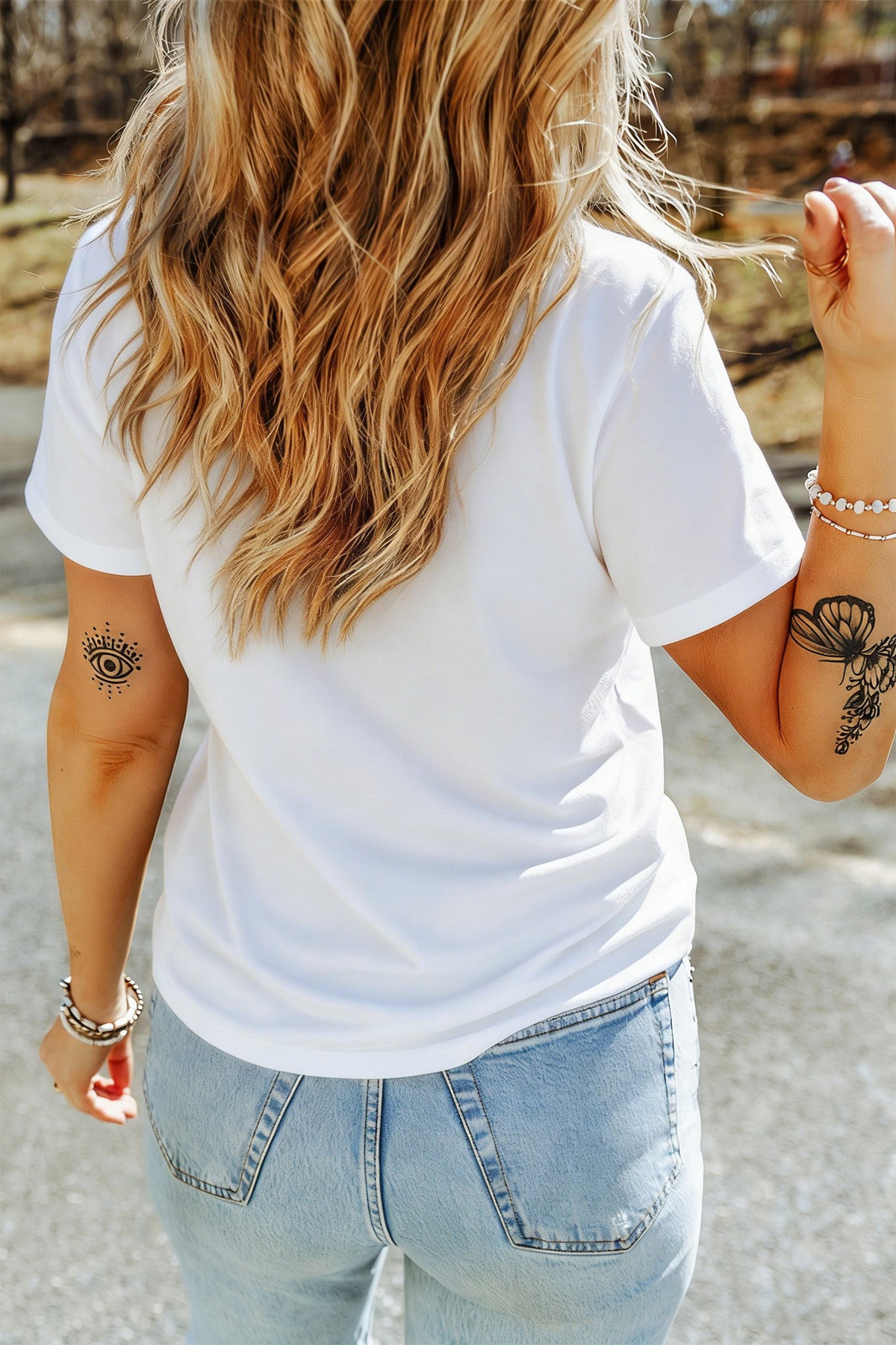 White Sequin Chenille Pumpkin Bow Pattern Casual Short T-Shirt