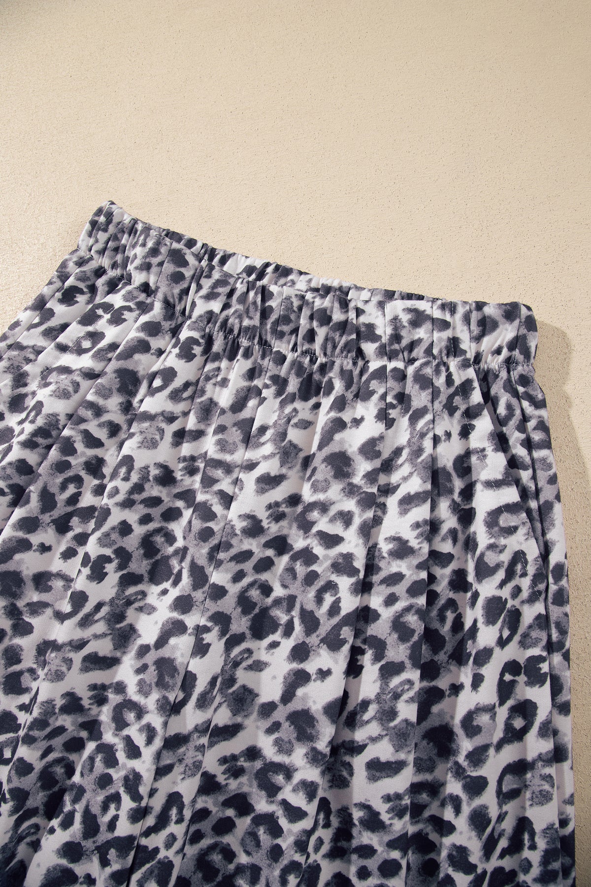 Multicolour Leopard Print Wide Leg Full-Length Pants