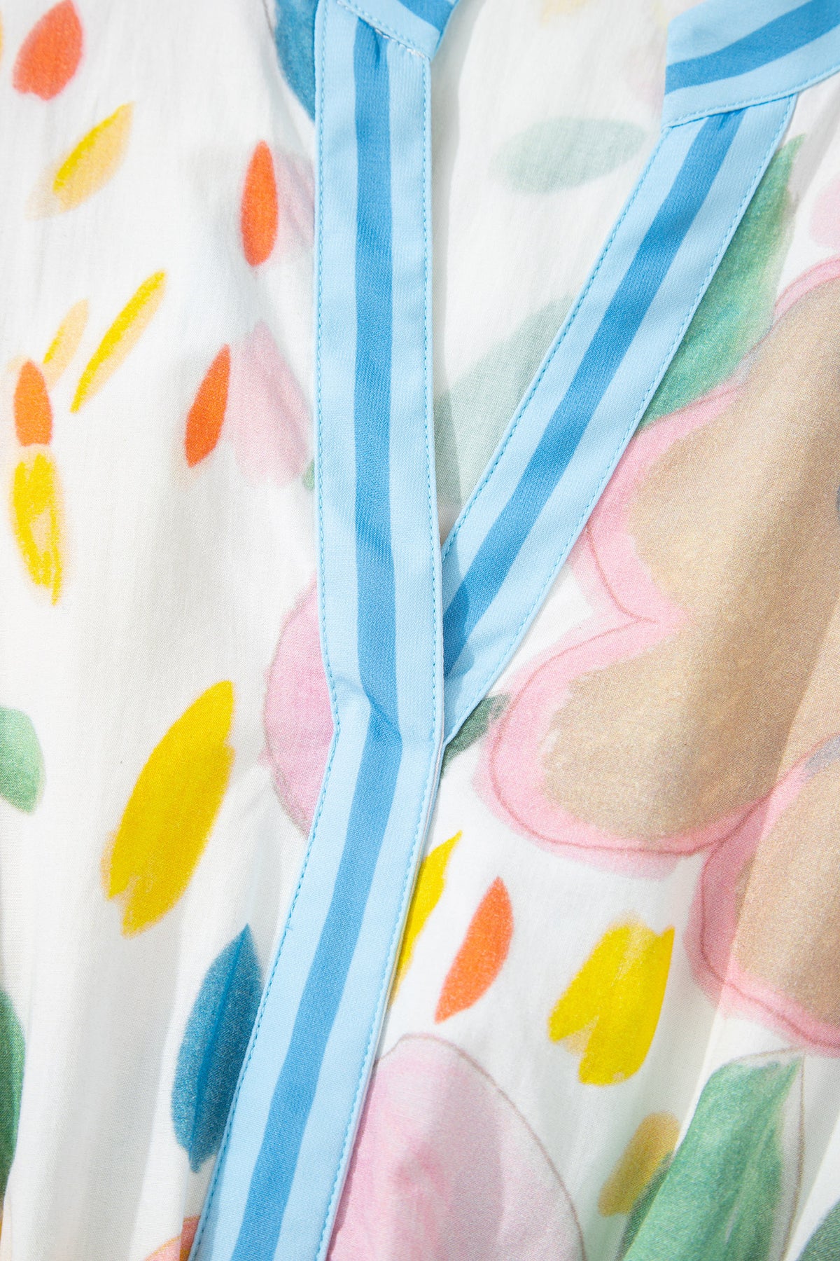 Multicolour Floral V-Neck Midi Dress