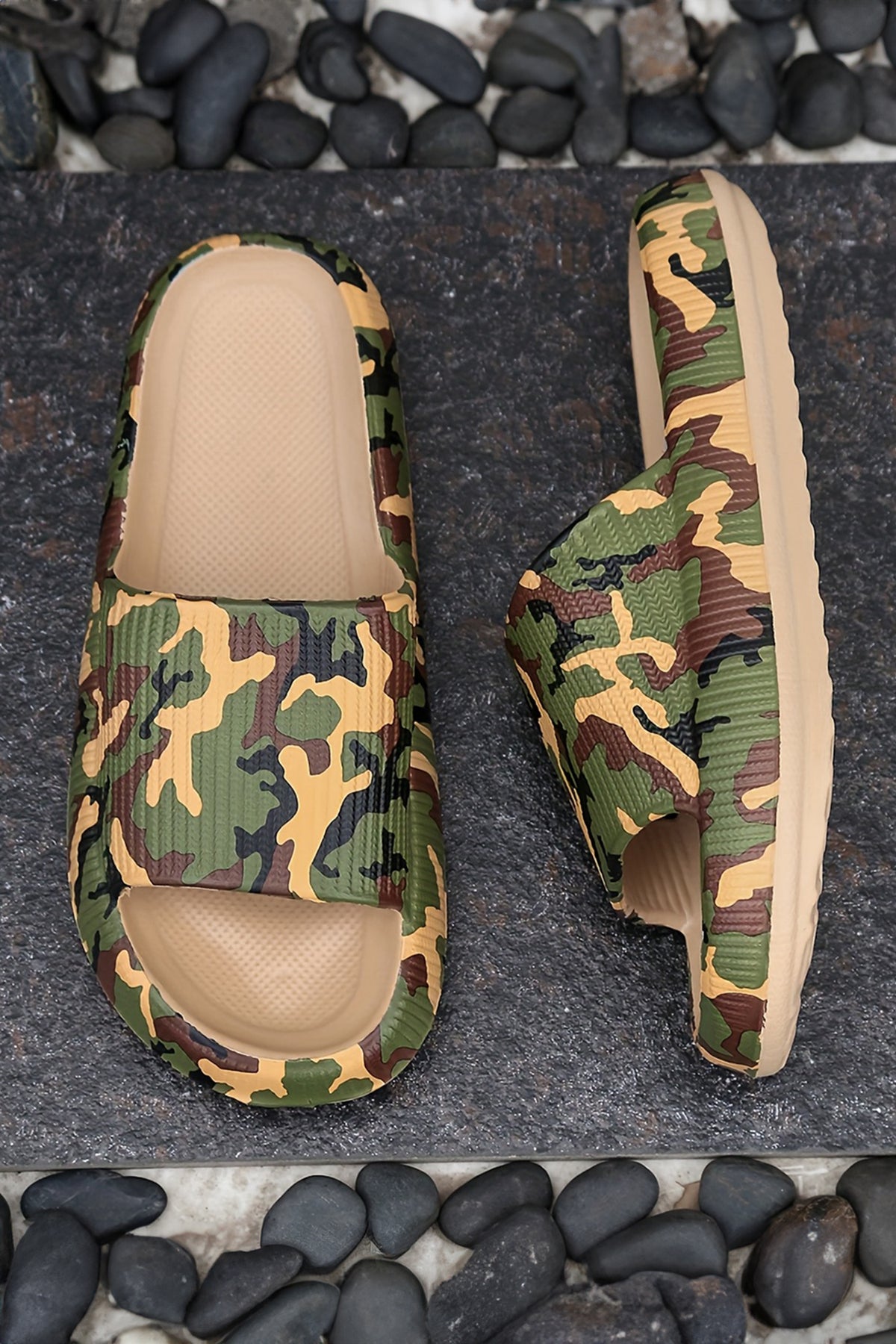 Deep Green Camouflage Anti-Slip Thick Sole Outdoor Slippers