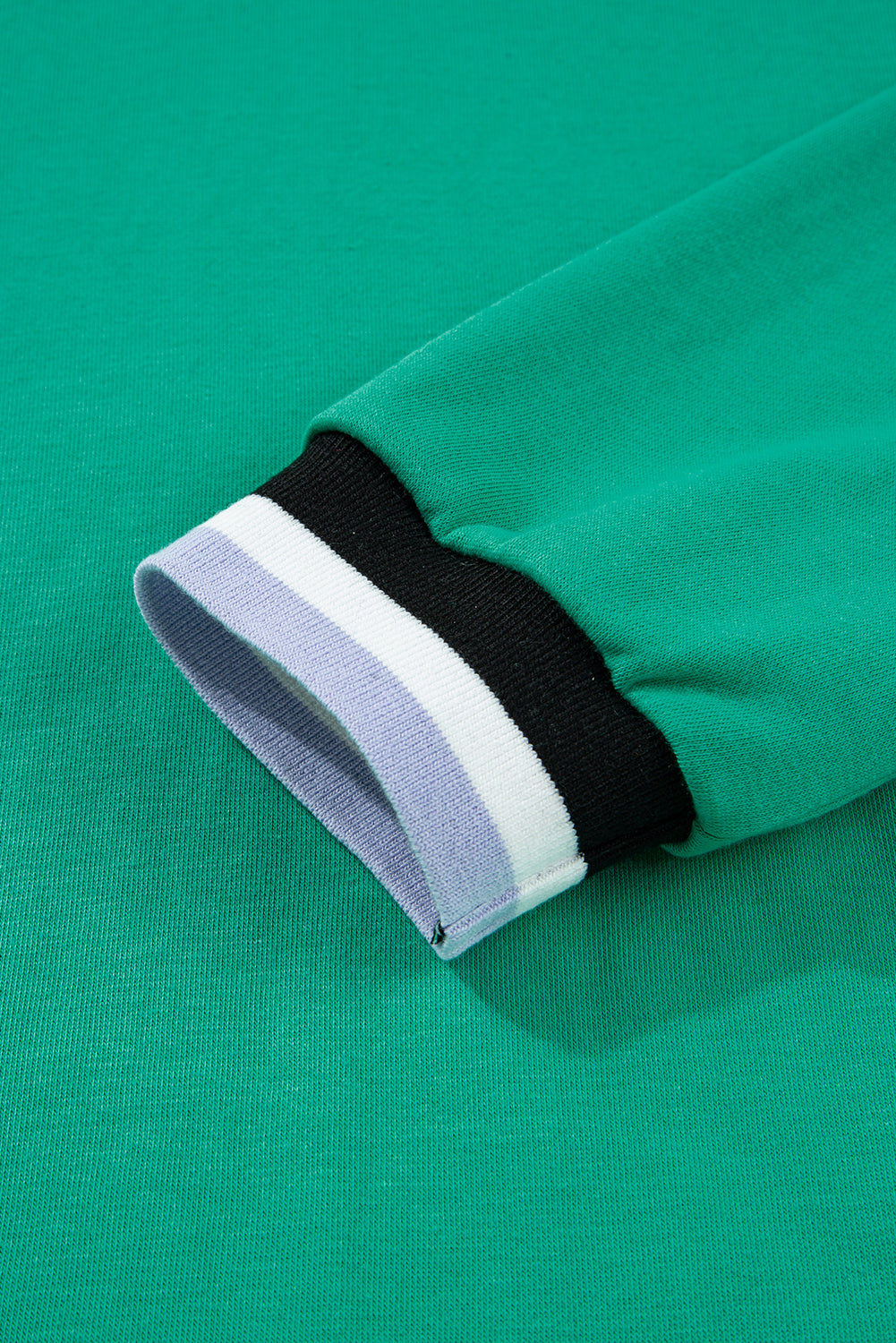 Mint Green Varsity Striped V Neck T Shirt Dress with Pockets