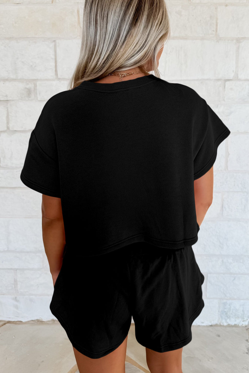 Women's Blossom Two-Piece Cropped Tee and Ruffle High-Waist Skort Set