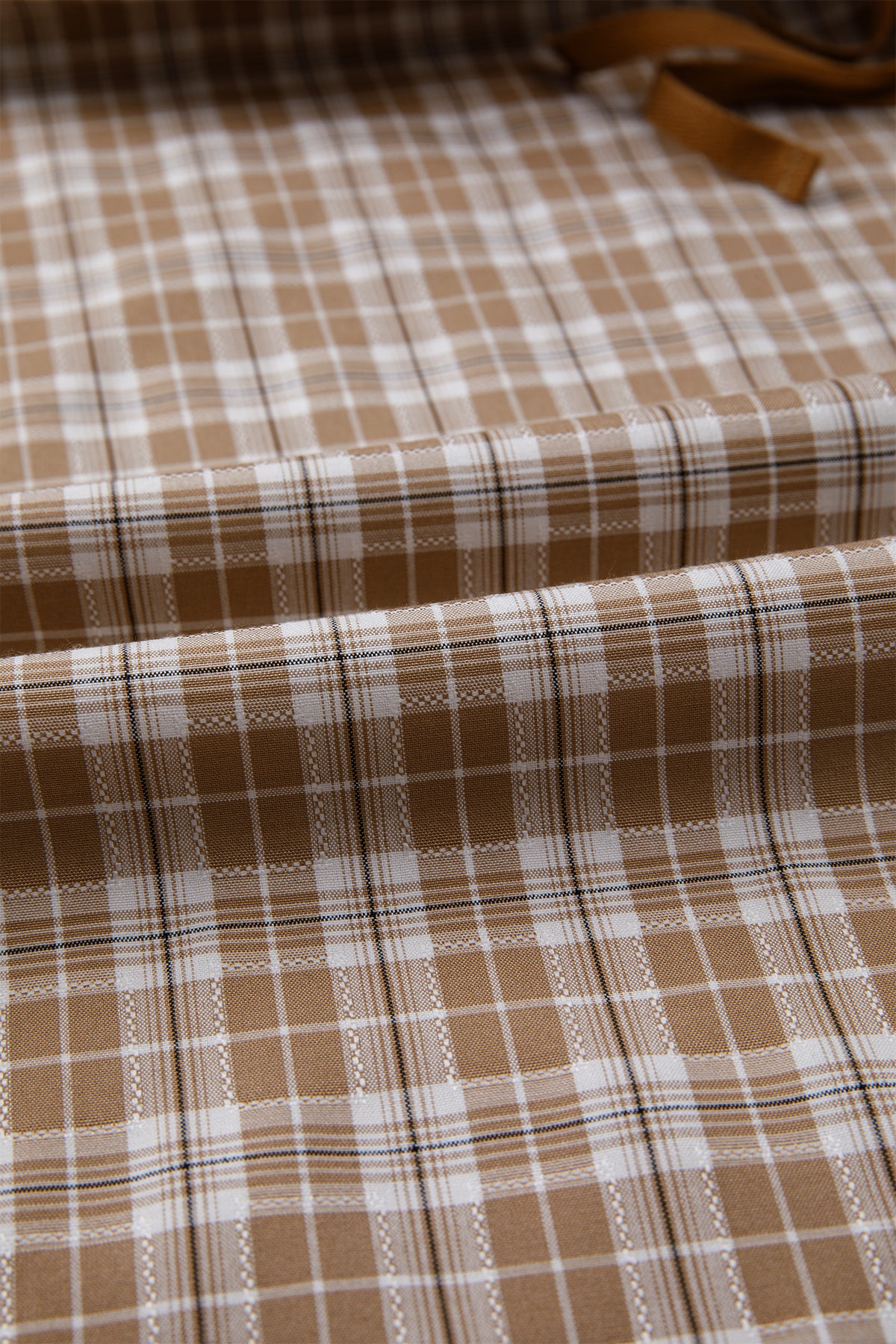 Chestnut Plaid Print Elastic Waist Bow Tie Contrast Jogger Pants