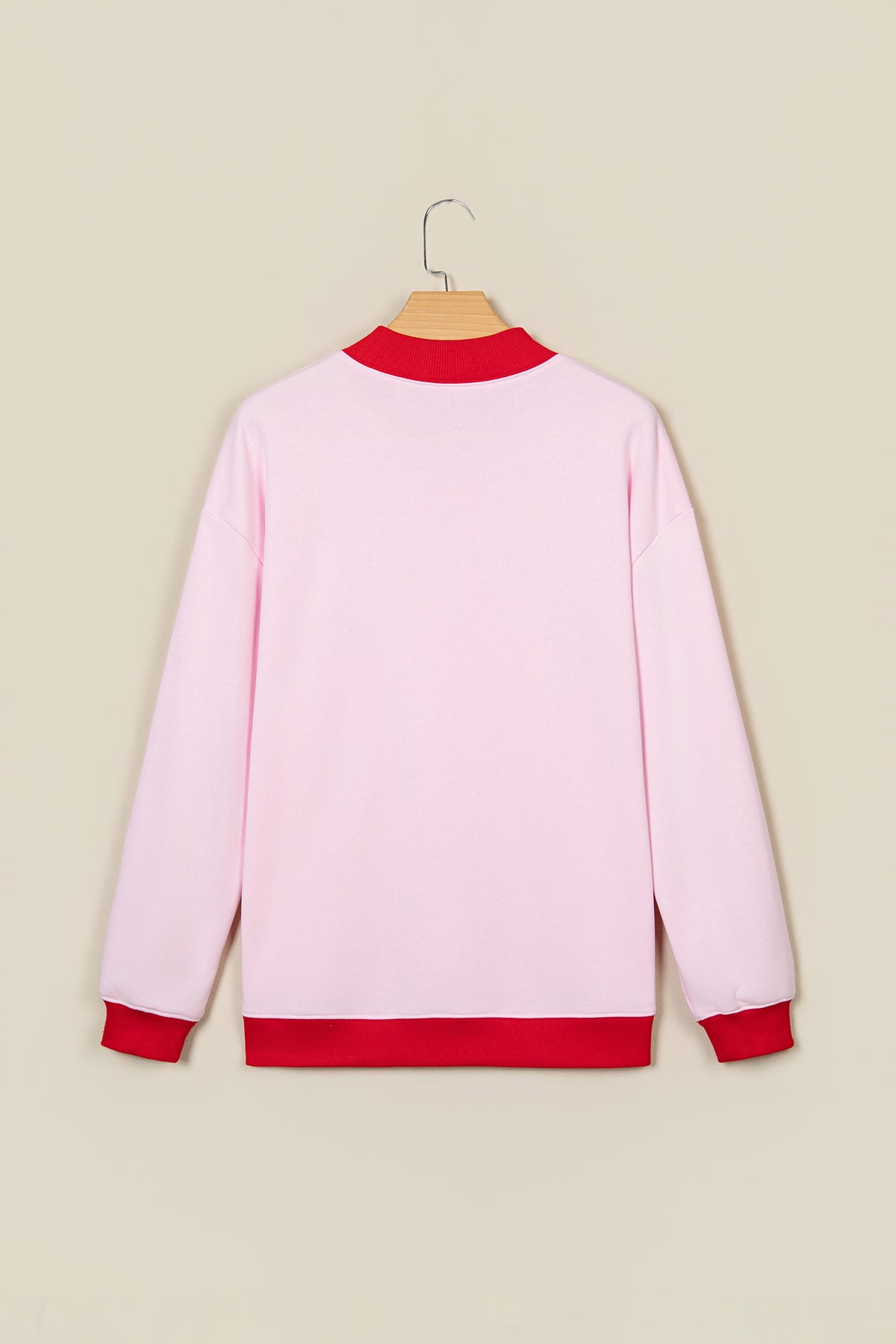 Coffee Polka Dot Colorblock Tunic Sweatshirt