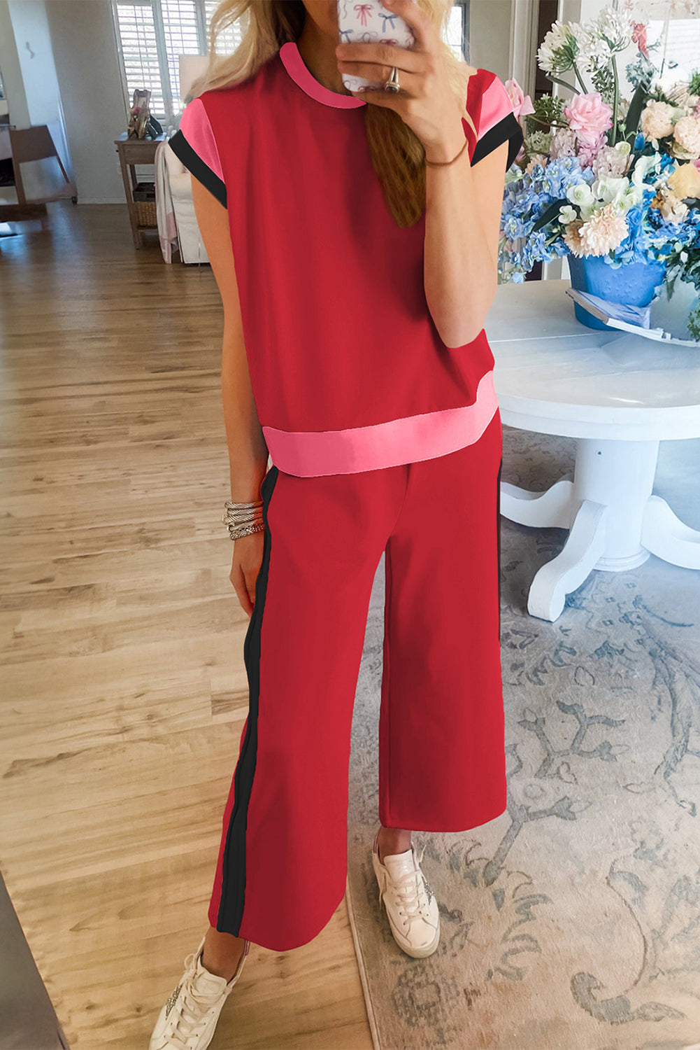 Women's Valerian Color Block Detail Two-piece Set