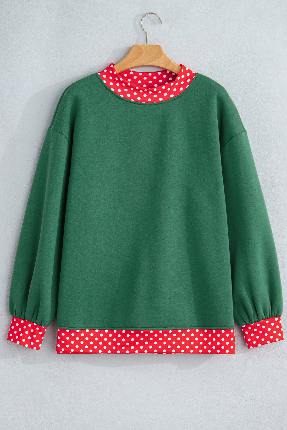 Tillandsia Purple Polka Dot Oversized Sweatshirt