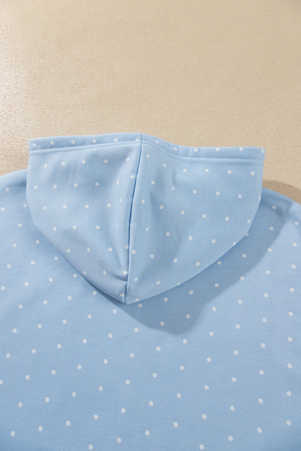 Pink Polka Dot Printed Oversized Hoodie Casual Shorts Set