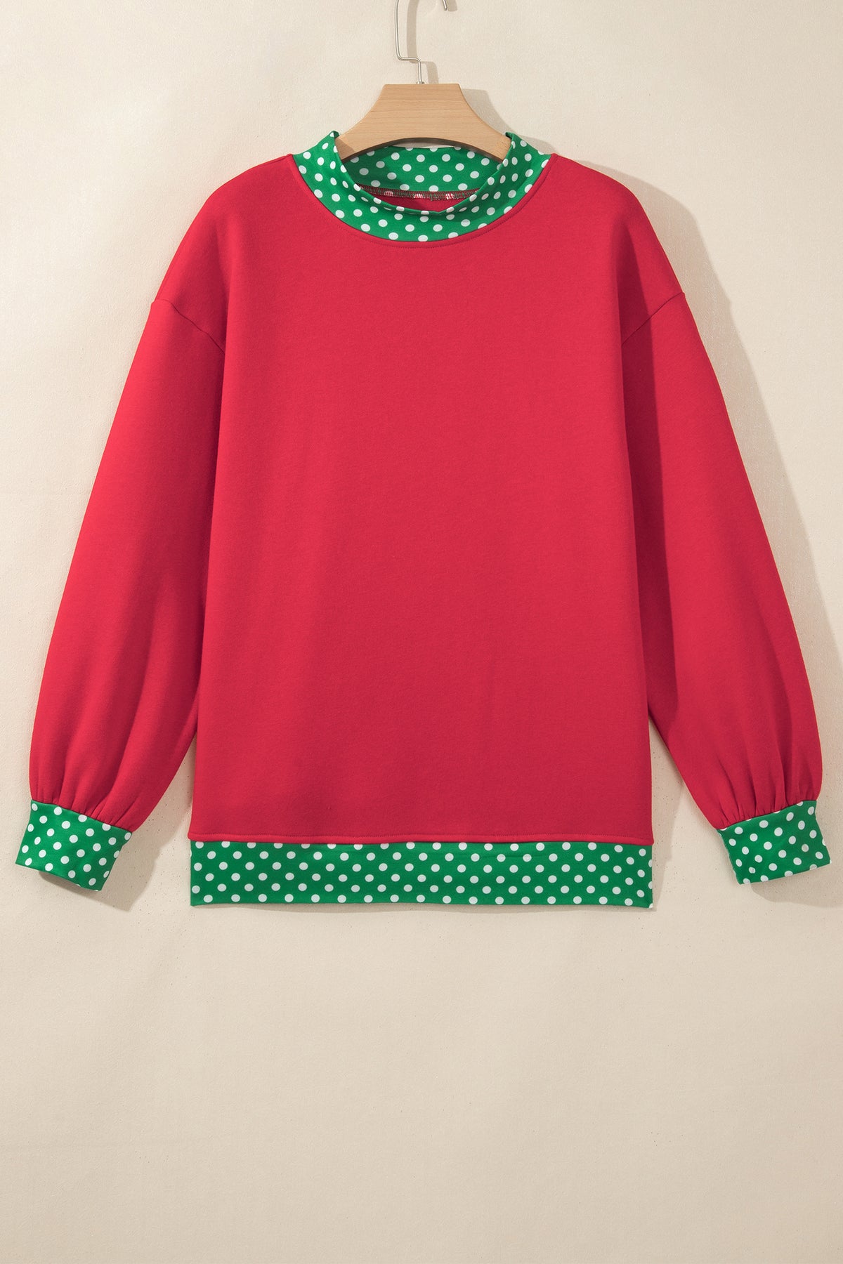 Tillandsia Purple Polka Dot Oversized Sweatshirt