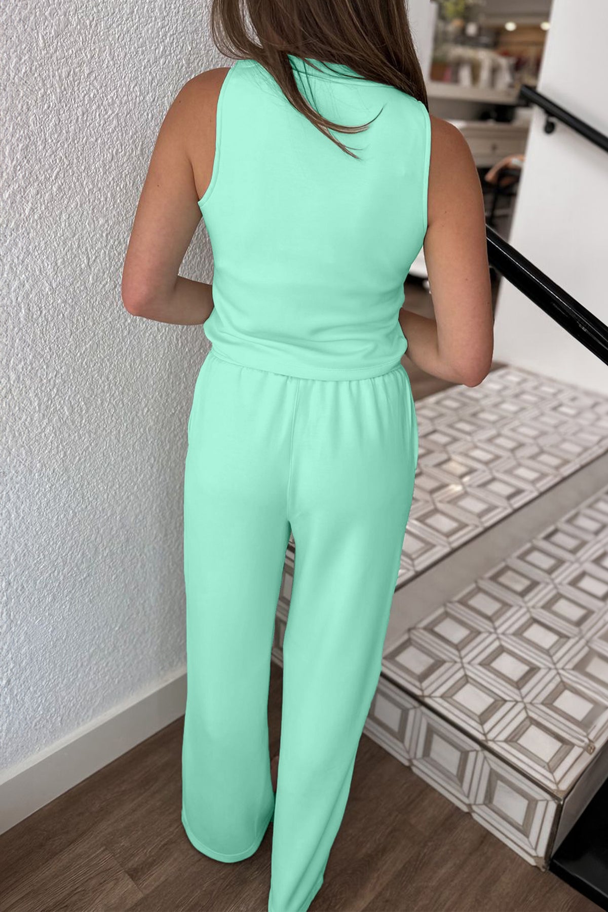Women's Moonlight Jade Elastic Waistband Two-Piece Set