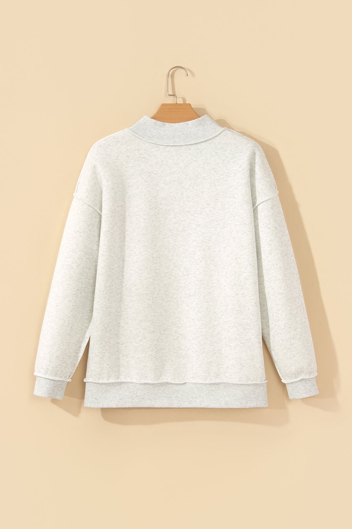 Blackish Green MERRY Embroidered Letter High Neck Tunic Sweatshirt
