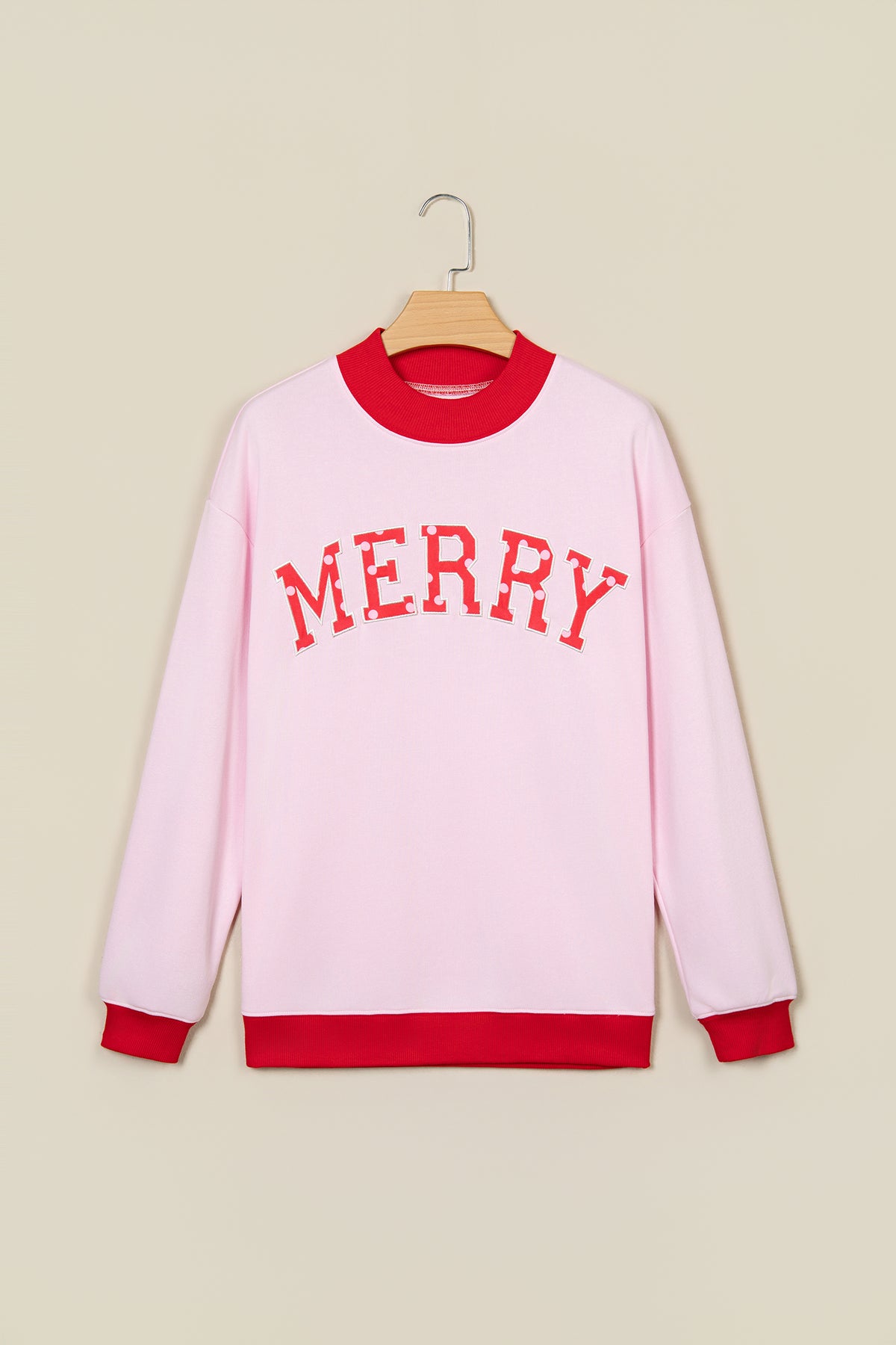 Coffee Polka Dot Colorblock Tunic Sweatshirt