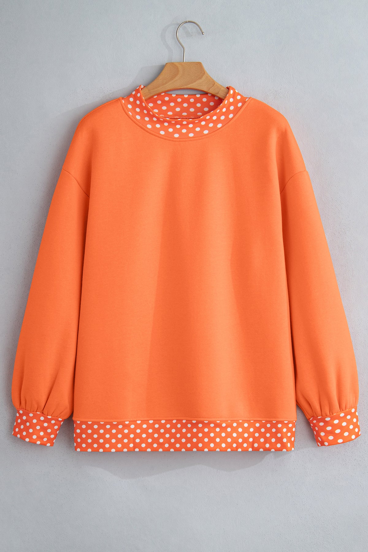 Tillandsia Purple Polka Dot Oversized Sweatshirt